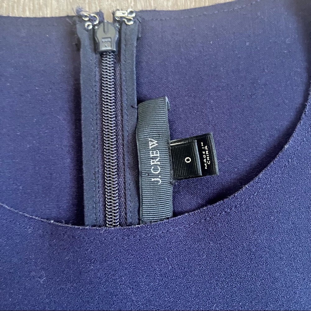 J.crew navy blue scallop shift dress - Picture 7 of 10